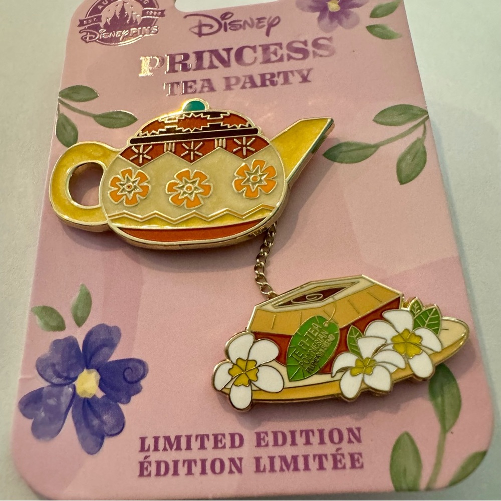 NWT. Disney Parks Pin Moana Princess Tea Party Teapot & Teacup LE Pin - Picture 7 of 14